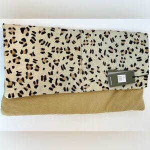 Brand New Myra Bag Leopard Print Bag Canvas Animal Hair Zipper NWT